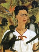 Frida Kahlo The monkey and i oil painting artist